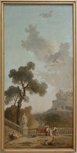 Utsikt fra en terrasse av Hubert Robert