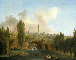Utsikt over parken Méréville, ca. 1790