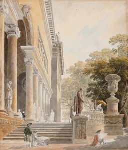Utsikt over Villa Medici av Hubert Robert