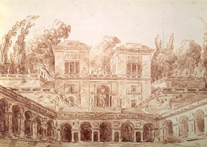 Villa Farnese, Roma (tegning) av Hubert Robert