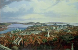 Panorama av Konstantinopel fra Suleymaniye Camii, 1844