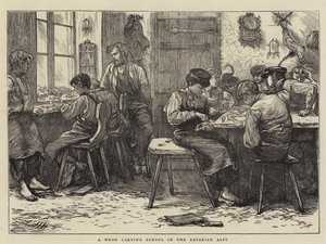 En treskjærerskole i de bayerske alpene av Hubert von Herkomer