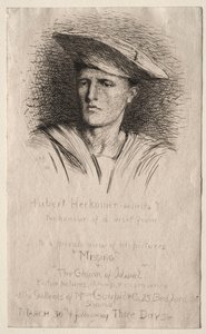 Leder for en ung mann, 1881. av Hubert von Herkomer