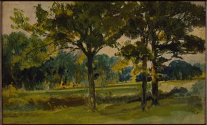 En av de 'tre landskapsskissene' (se også 258629 og 258630) av Hubert von Herkomer