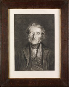 Portrett av Ruskin (mezzotint) av Hubert von Herkomer
