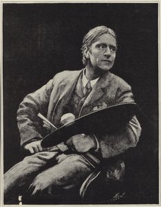 Selvportrett av den britiske kunstneren Hubert Herkomer av Hubert von Herkomer