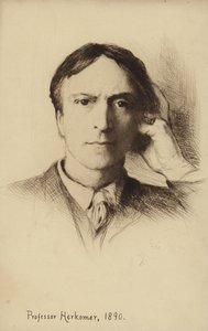 Selvportrett av den britiske kunstneren Hubert Herkomer av Hubert von Herkomer