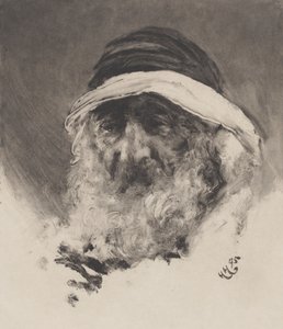 Studie av et arabisk hode, 1895. av Hubert von Herkomer