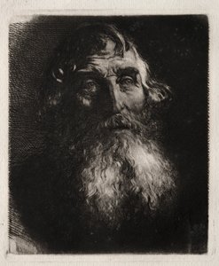 Studie av en gammel manns hode av Hubert von Herkomer