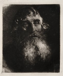 Studie av en gammel manns hode. av Hubert von Herkomer