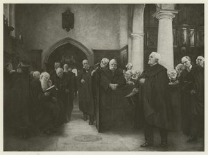 The Charterhouse Chapel (gravyr) av Hubert von Herkomer