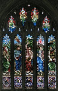 Langport, All Saints, Belham & Co, Hugh Arthur Kennedy, Abraham, Job, David, Moses & Solomon, 1879 av Hugh Arthur Kennedy