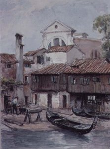 Verft nær kirken San Trovaso, Venezia av Hugh Carter