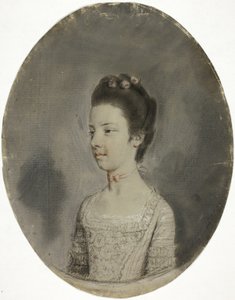 Portrett byste av en dame av Hugh Douglas Hamilton