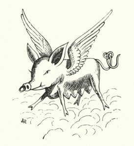 Flyvende gris (litho)