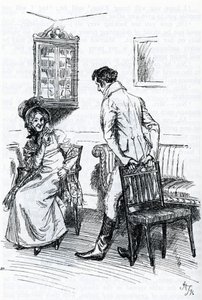 "Emma et Mr Knightley" (illustrasjon) av Hugh Thomson