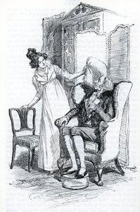 "Emma et Mr Knightley" (illustrasjon) av Hugh Thomson