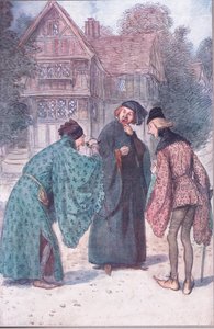 "Hvis han var tjue Sir John Falstaffs, skal han ikke misbruke Robert Shallow Esquire!", illustrasjon fra 
