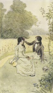 Illustrasjon for Janets Repentance av George Eliot av Hugh Thomson