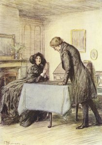 Illustrasjon for Janets Repentance av George Eliot av Hugh Thomson