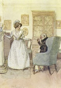 Illustrasjon for Janets Repentance av George Eliot av Hugh Thomson