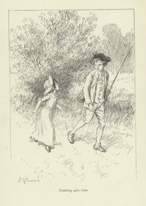 Illustrasjon for Mr Gilfils Love Story av George Eliot av Hugh Thomson