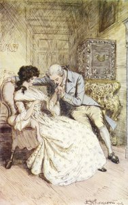 Illustrasjon for Mr Gilfils Love Story av George Eliot av Hugh Thomson