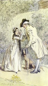 Illustrasjon for Mr Gilfils Love Story av George Eliot av Hugh Thomson
