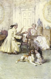 Illustrasjon for Mr Gilfils Love Story av George Eliot av Hugh Thomson