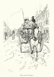 Illustrasjon for Northanger Abbey av Jane Austen (litho) av Hugh Thomson