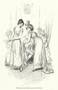 Illustrasjon for Northanger Abbey av Jane Austen (litho) av Hugh Thomson