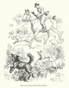 Illustrasjon for Northanger Abbey av Jane Austen (litho) av Hugh Thomson