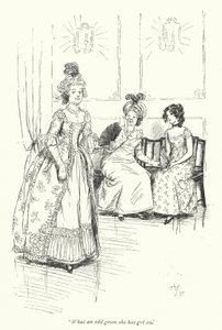 Illustrasjon for Northanger Abbey av Jane Austen (litho) av Hugh Thomson