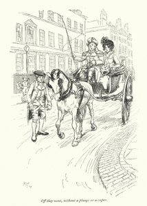 Illustrasjon for Northanger Abbey av Jane Austen (litho) av Hugh Thomson