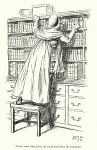 Illustrasjon for Northanger Abbey av Jane Austen (litho) av Hugh Thomson