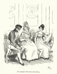 Illustrasjon for Persuasion av Jane Austen (litho) av Hugh Thomson