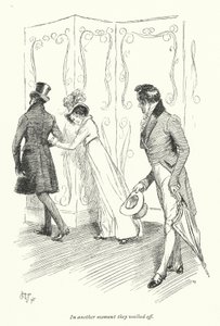 Illustrasjon for Persuasion av Jane Austen (litho) av Hugh Thomson