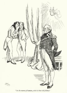 Illustrasjon for Persuasion av Jane Austen (litho) av Hugh Thomson