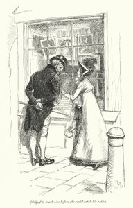 Illustrasjon for Persuasion av Jane Austen (litho) av Hugh Thomson