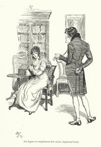 Illustrasjon for Persuasion av Jane Austen (litho) av Hugh Thomson