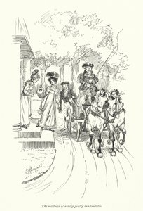 Illustrasjon for Persuasion av Jane Austen (litho) av Hugh Thomson