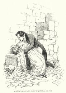 Illustrasjon for Persuasion av Jane Austen (litho) av Hugh Thomson