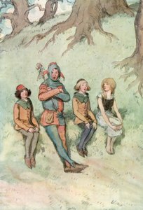 Illustrasjon for Shakespeares As You Like It av Hugh Thomson