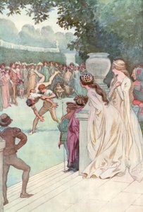 Illustrasjon for Shakespeares som du liker det av Hugh Thomson