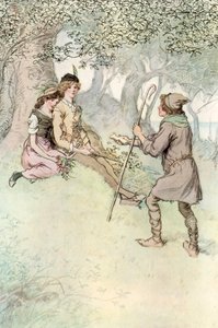 Illustrasjon for Shakespeares som du liker det av Hugh Thomson