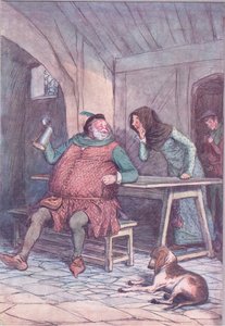 Marry er det korte og lange av det, illustrasjon fra The Merry Wives of Windsor, 1910 av Hugh Thomson
