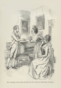 Fru Jennings forsikret ham direkte om at hun ikke skulle stå på seremonien, 1896 av Hugh Thomson