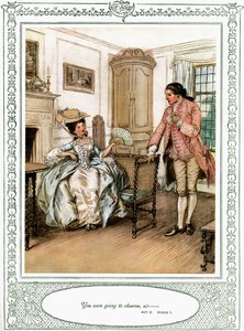 Oliver Goldsmiths skuespill She Stoops to Conque av Hugh Thomson