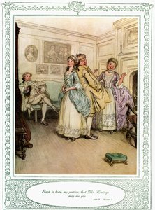 Oliver Goldsmiths skuespill She Stoops to Conque av Hugh Thomson