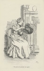 Hun la inn fjæren i går kveld, 1896 av Hugh Thomson